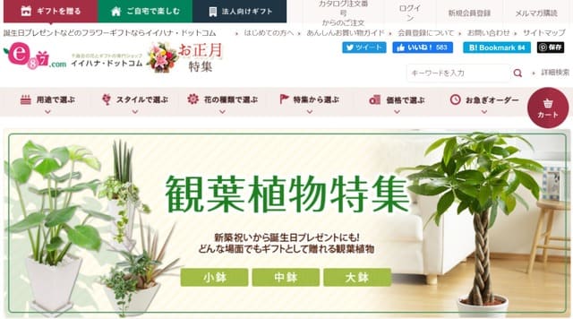 イイハナドットコムの公式サイト画像