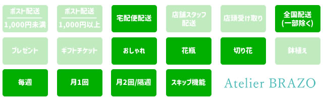 ブラッソの特徴アイコン一覧