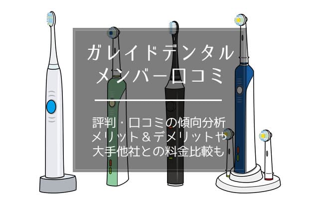 ガレイドデンタルメンバーの口コミ評判 デメリットや電動歯ブラシサブスクの料金は なすなーる